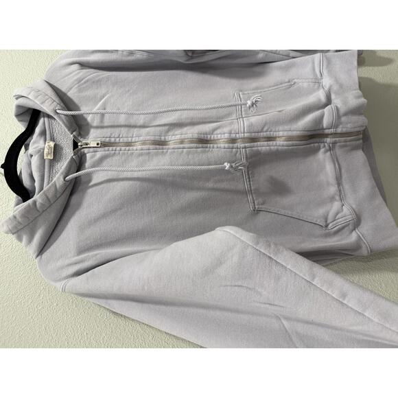 Brandy Melville John Galt Powder Blue Full Zip Up Hoodie - Picture 3 of 6